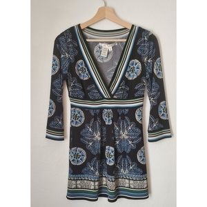 Max Studio Tunic Dress Multi print Sz Sm.